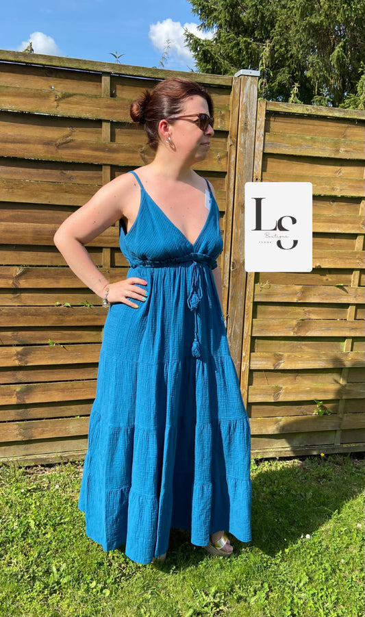 Robe Anaïs bleu canard