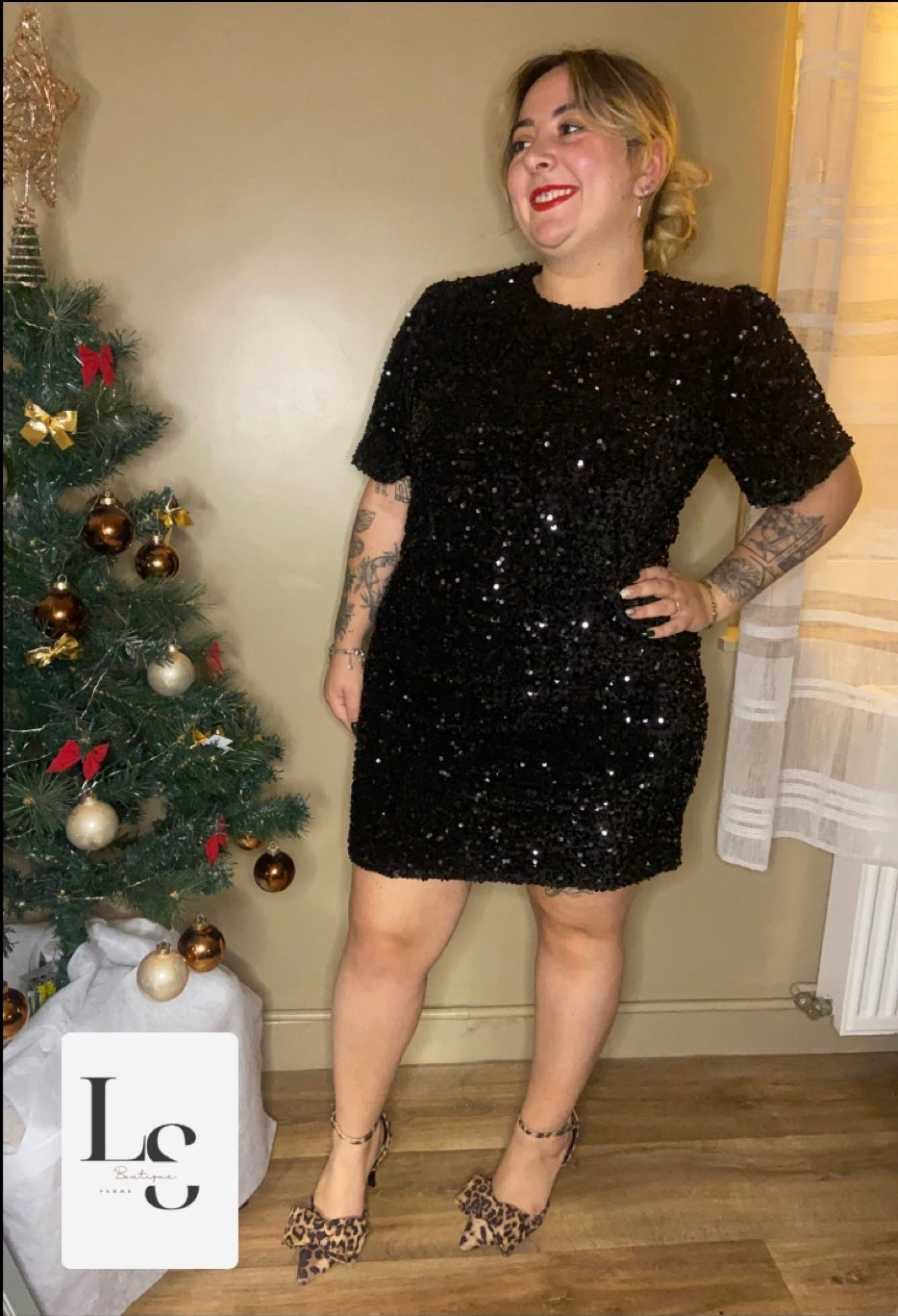 Robe sequin Noir