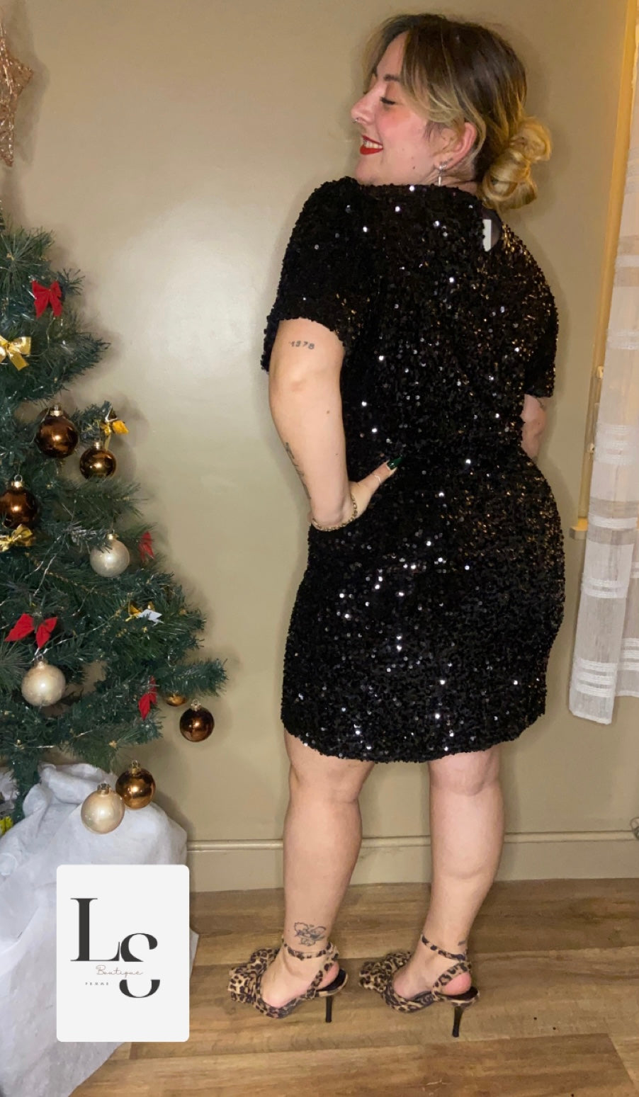 Robe sequin Noir